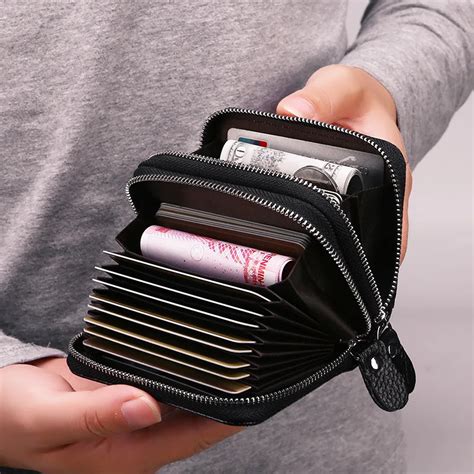 zippered business card holder.